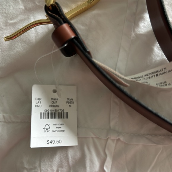 NWT J.Crew Classic belt in Italian leather - best seller - Picture 8 of 9